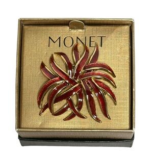 Vintage Monet Enameled Brooch